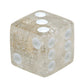 Trik Topz TT8666 Tyre Valve Caps - Clear Glitter Dice (Set of 4)