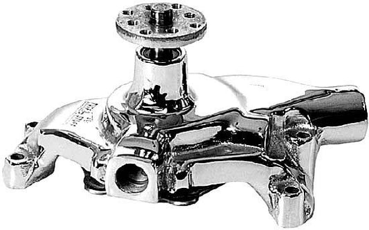Suit Chev small block Gen1 265-400 C.I.D Stuff SB High Volume Chrome Cast Water Pump Short Tuff Stuff Performance TUF1354NB
