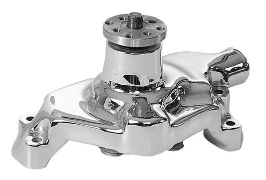 Tuff Stuff TUF1394NA High Volume Chrome Cast Water Pump Short Suit Chev SB V8