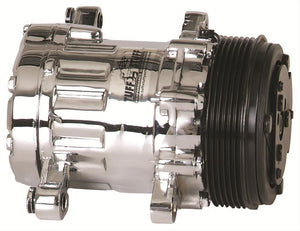Tuff Stuff TUF4517NA6G Chrome Sandon Style A/C Compressor R-12 Style 6-Rib