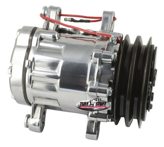 Universal Stuff Chrome "Peanut Style" A/C Compressor R-134A Style Tuff Stuff Performance TUF4517NADP