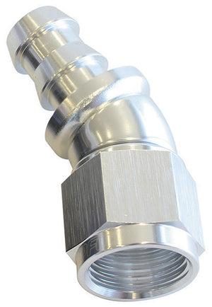 Aeroflow AF517-06S -6AN 30 Deg Full Flow Push Locsilver Full Flow Push Lock