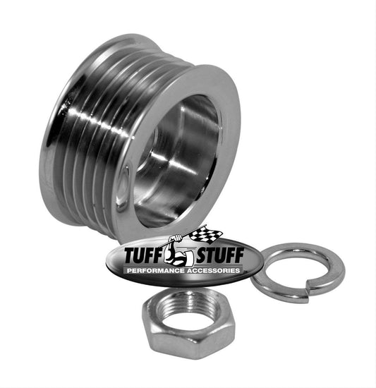 Tuff Stuff TUF7610A Chrome 6 Groove Alternator Pulley .664" Bore 2.25" Dia