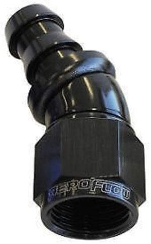 Aeroflow 400 series hose 10AN 30 Deg Full Flow Push Loblack Full Flow Push Lock Aeroflow Performance Products AF517-10BLK