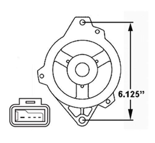 Tuff Stuff TUF7937A6G Chrome Gm Cs121 Style 100Amp 1 Wire Mini Alternator