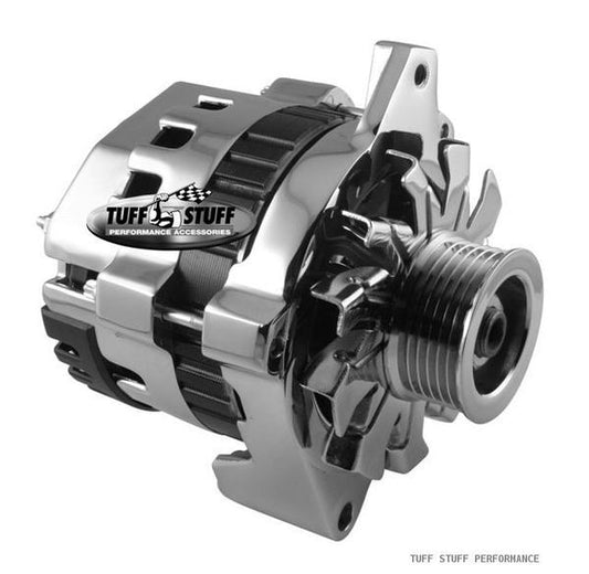 Tuff Stuff TUF7937A6G Chrome Gm Cs121 Style 100Amp 1 Wire Mini Alternator