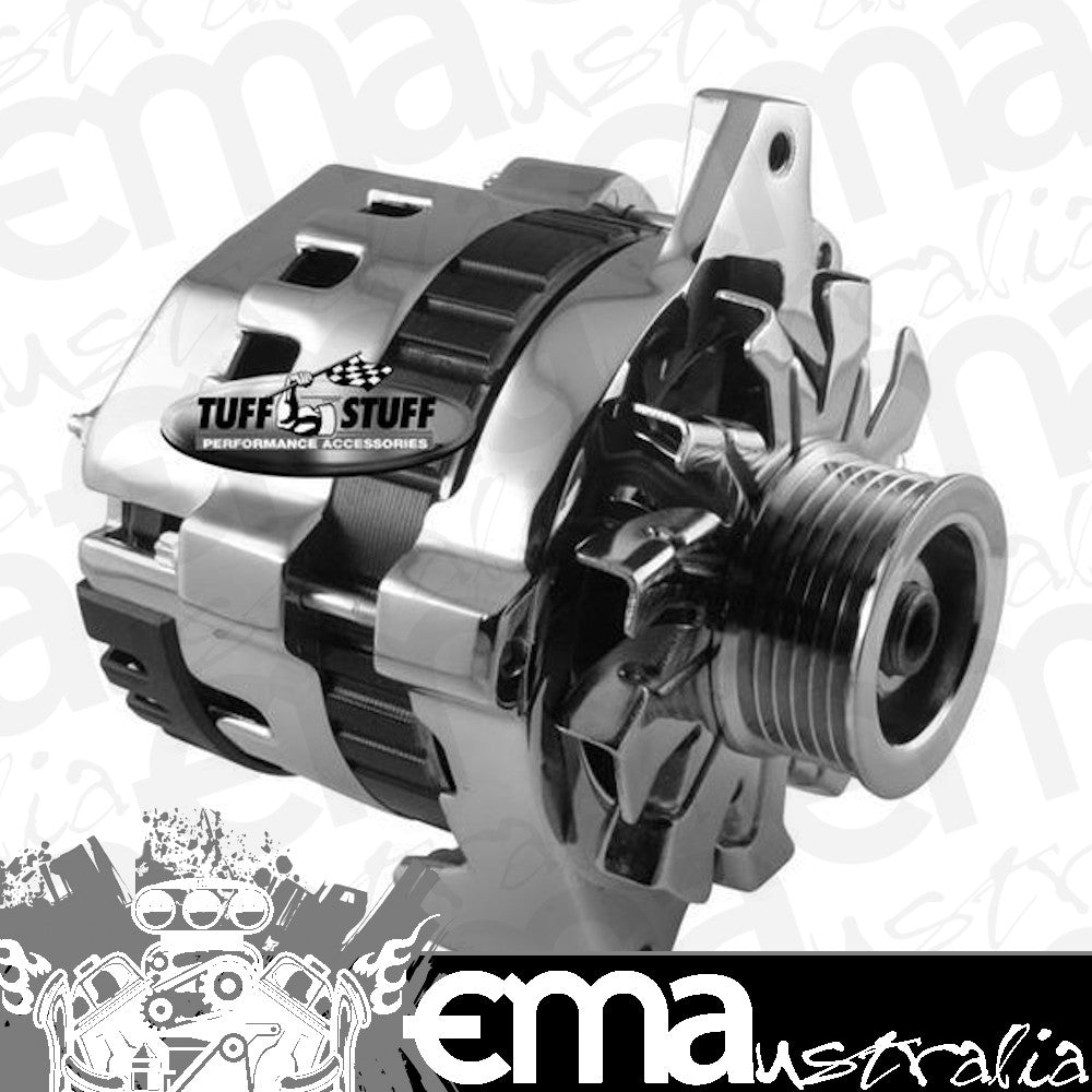 Tuff Stuff TUF7937A6G Chrome Gm Cs121 Style 100Amp 1 Wire Mini Alternator