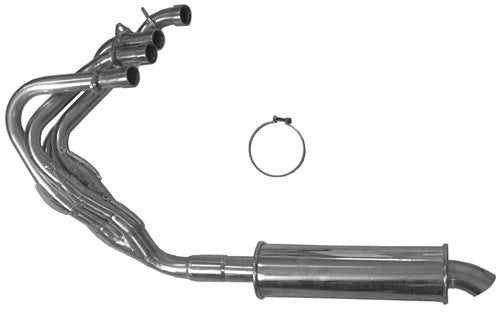 Triple xxx TxRC-600-EG0527 600 Mini Sprint Complete Exhaust System Complete w/ Clamp Style 4-2-1 Fits Yamaha R6 Honda Rr F4 Stainless Steel Txrc-600-Eg