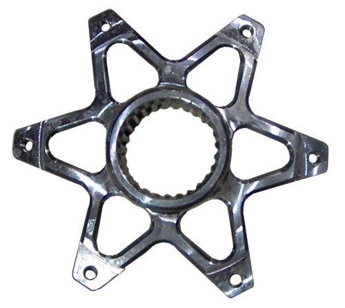 Triple xxx TxRC-600-SU0181 600 Mini Sprint Sprocket Hub Splined Size 1 7/8" Outer Hole Size 5/16"-20 Aluminium Finish Polished