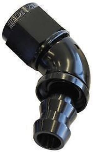 Aeroflow AF518-08BLK -8AN 60 Deg Full Flow Push Locblack Full Flow Push Lock