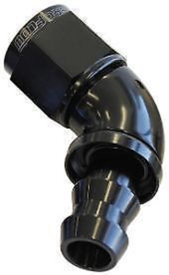 Aeroflow AF518-08BLK -8AN 60 Deg Full Flow Push Locblack Full Flow Push Lock
