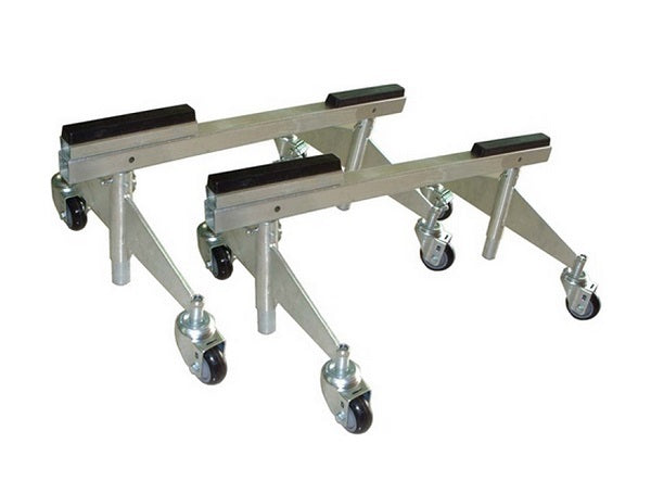 Triple xxx TxRC-PA-0002 Frame Stand / Dolly (pair) Adjustable HEIght CollaPSIble To Lay Flat for Easy Storage In Shop Or Hauler Removable 1" Block On Left Side So Stan
