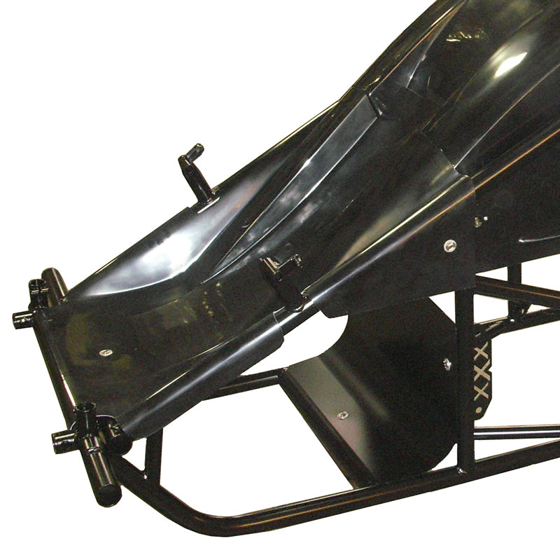 Triple xxx TxRC-SC-BW-6119B Dual Duct Inside Rail Nose suit Sprint Car - Black