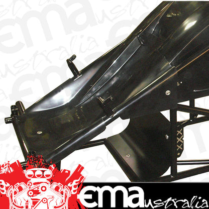 Triple xxx TxRC-SC-BW-6119B Dual Duct Inside Rail Nose suit Sprint Car - Black