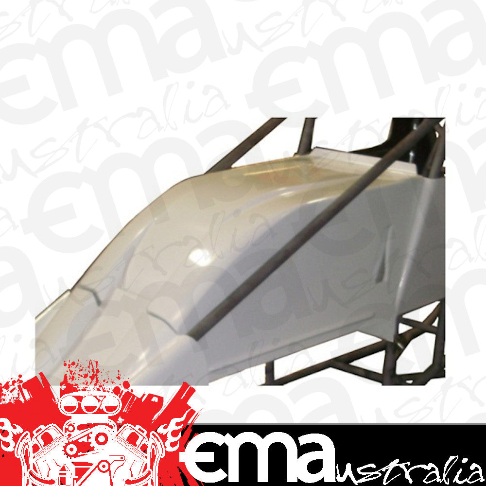 Triple xxx TxRC-SC-BW-6837 Sprint Car Dual Duct Inside The Rail Hood Style Inside The Rail Dual Duct for Use w/ Nose Txrc-Sc-Bw-6619 And Arm Guard Txrc-Sc-Bw-0053 Fit