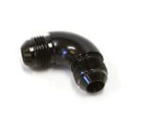 Aeroflow AF521-08BLK -8AN 90 Deg Male Flare Union Black Full Flow No Restriction