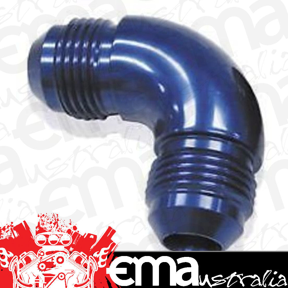 Aeroflow AF521-10 -10AN 90 Deg Male Flare Union Blue Full Flow No Restriction