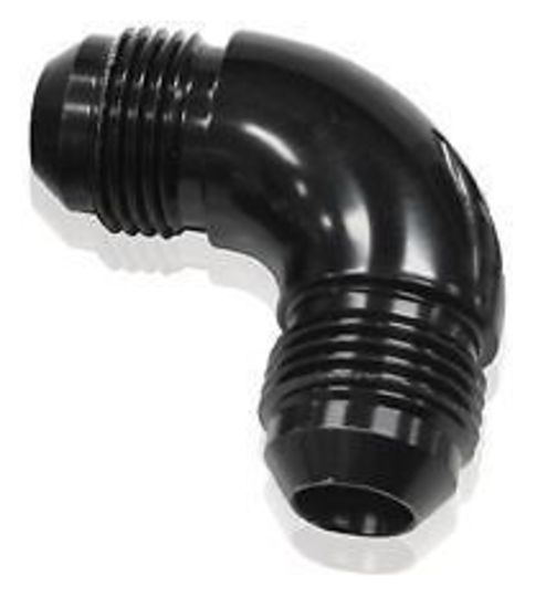 Aeroflow AF521-10BLK -10AN 90 Deg Male Flare Union Black Full Flow No Restriction