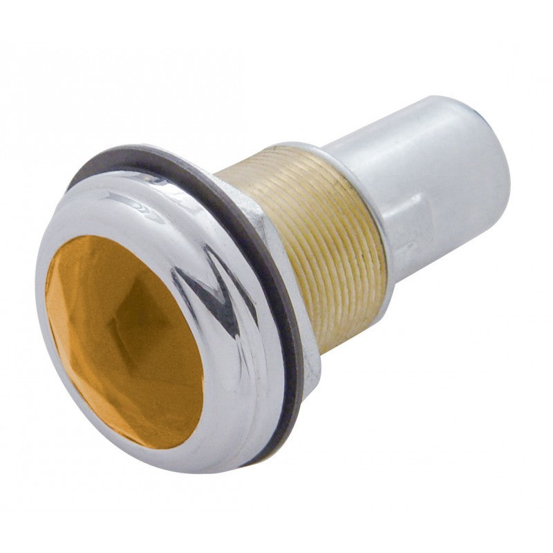 UPI Reproductions UP31403 Chrome Round Turn Signal Assembly Amber Lens 1-1/4&quot O.D w/ Chrome bezel