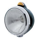 UPI Reproductions UP31557 Black GUIDE H4 Halogen Headlight Assembly 7&quot O.D w/ LED/Amber Lens