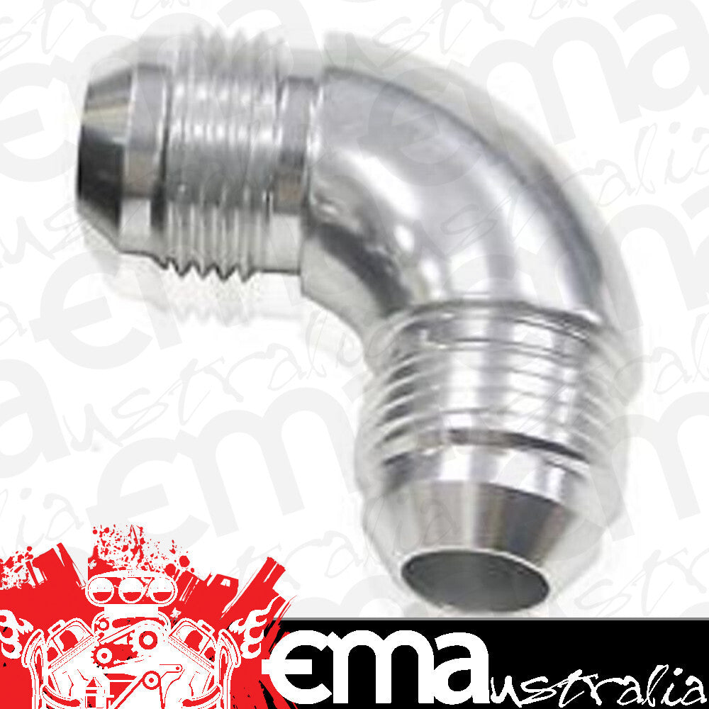 Aeroflow AF521-10S -10AN 90 Deg Male Flare Union Silver Full Flow No Restrictio