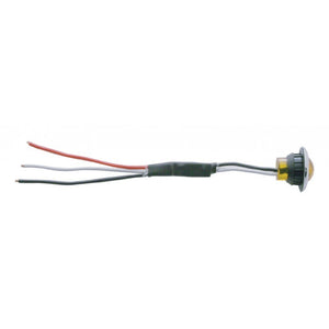 UPI Reproductions UP37967 Mini LED Round Turn Signal 3/4" 3 LED Amber Lens w/ S/S Bezel