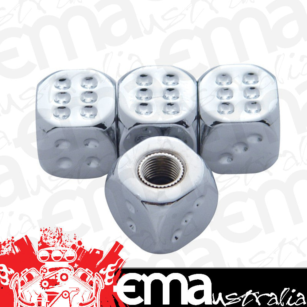UPI Reproductions UP69981 Dice Vale Caps Chrome 4-Pack