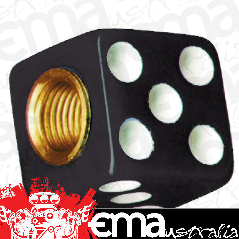 UPI Reproductions UP70007 Dice Vale Caps Black w/ White Dots 4-Pack