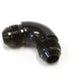 Aeroflow AF521-16BLK -16AN 90 Deg Male Flare Union Black Full Flow No Restriction