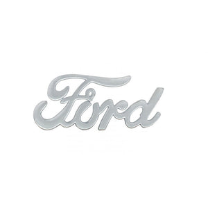 UPI Reproductions UPA6108 Chrome Ford Script Emblem w/ Studs & Clips