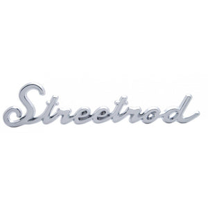 UPI Reproductions UPA6202 Chrome Streetrod Script Emblem w/ Studs & Clips