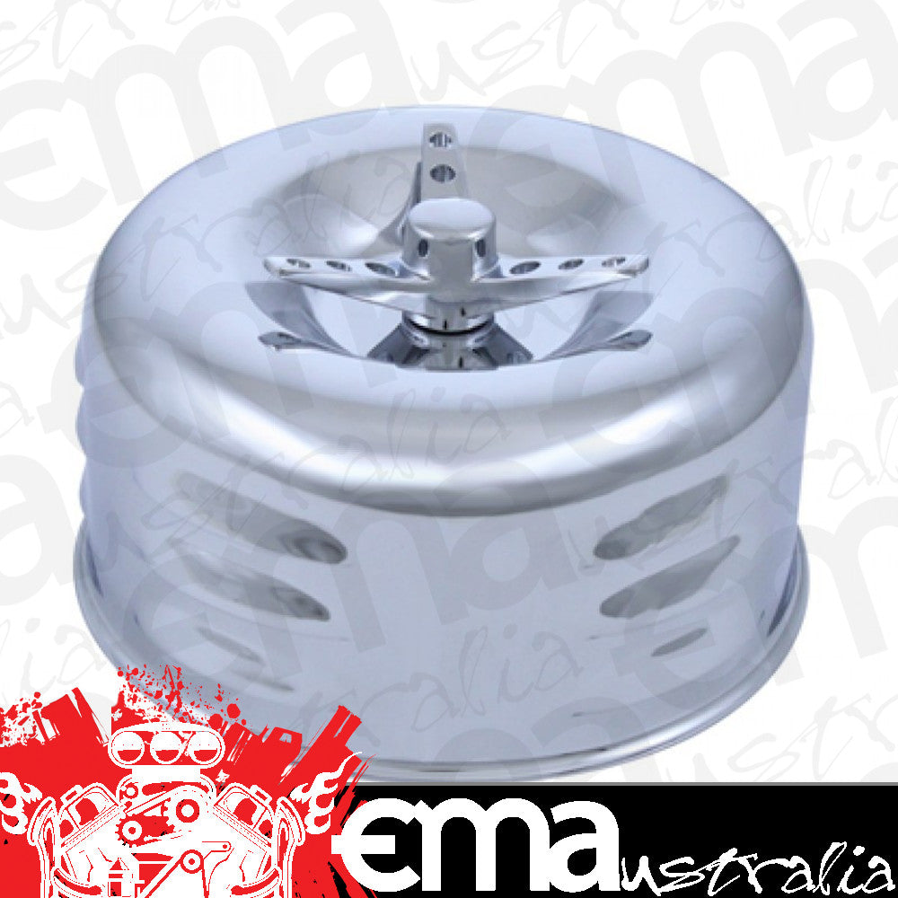 UPI Reproductions UPA6281 Chrome Louvered Air Cleaner suit 2-5/8" Carburettor w/ Wingnut