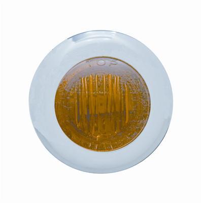 United Pacific UPD-39932 Led Auxiliary Light Amber Bulb And Lens Chrome Housing 12 V 1.125" Diameter