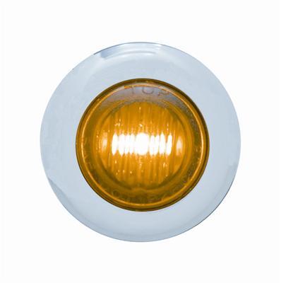 United Pacific UPD-39932 Led Auxiliary Light Amber Bulb And Lens Chrome Housing 12 V 1.125" Diameter