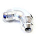 Aeroflow AF522-04-04S 90 Deg 1/4" to -4AN Full Flow Silver No Restriction In Bend