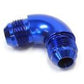 Aeroflow AF522-06-08 90 Deg 1/2" to -6AN Full Flow Blue No Restriction In Bend