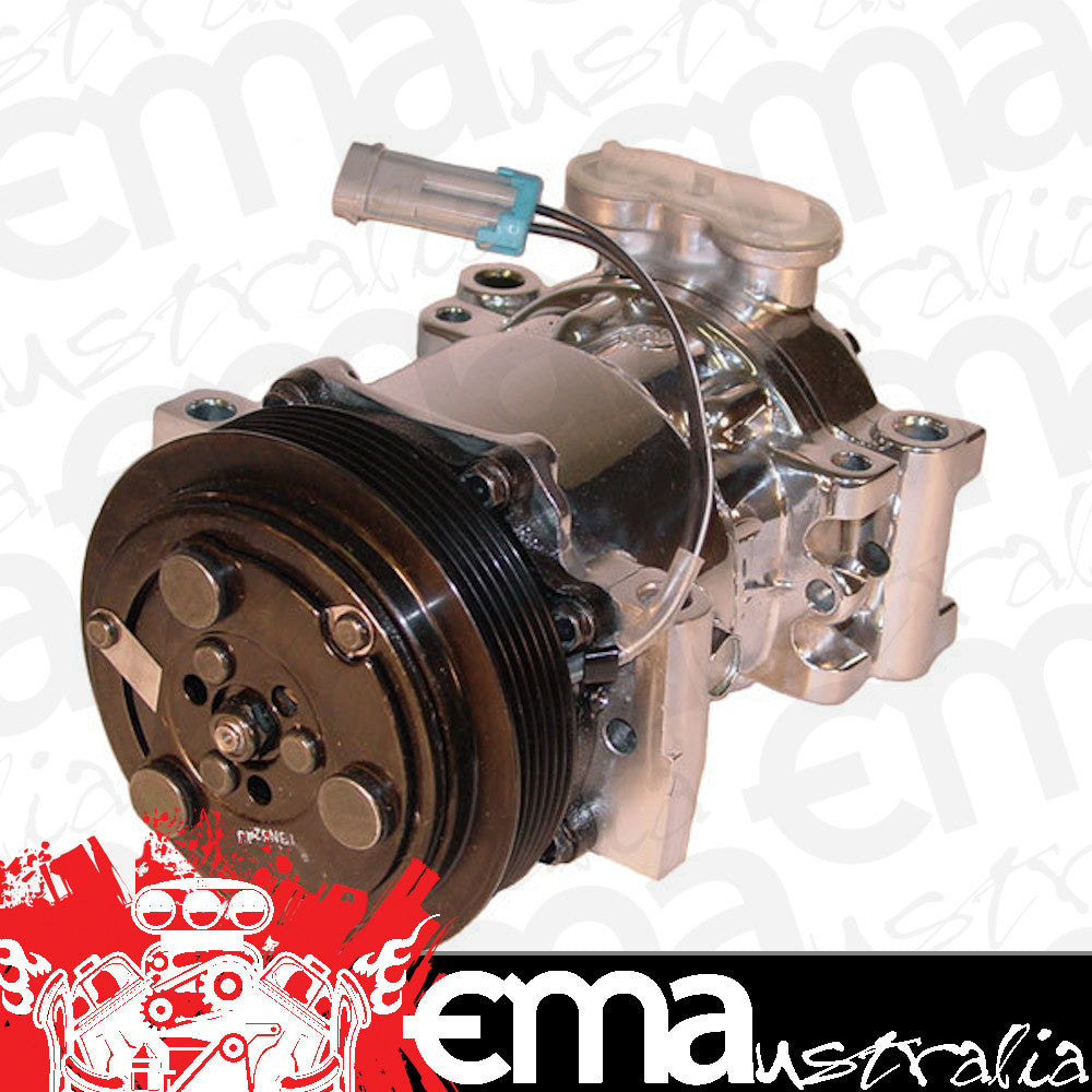 Vintage Air VA046441-MTQ Sanden Sd-7 6-Groove Air Conditioning Compressor