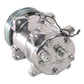 Vintage Air VA047001-SUQ Sd508 7-Groove Serpentine Pulley Rear Exit A/C Compressor (Polished Finish, With #8 & #10 Fittings)