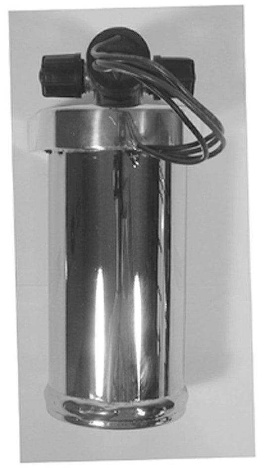 Vintage Air | VA07308-VUQ | Chrome Air Con Drier 2.5" X 6" With Trinary Switch