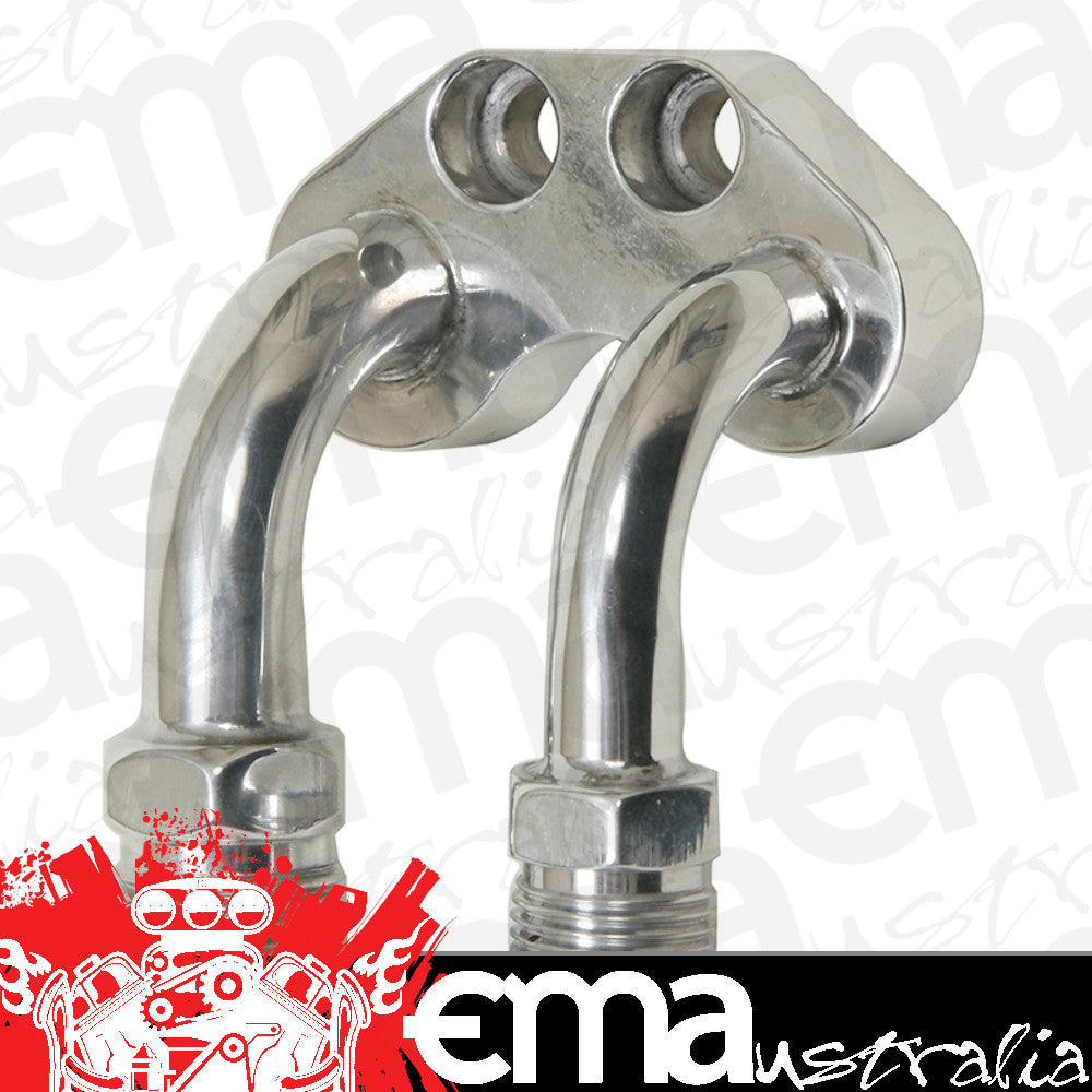 Vintage Air VA342311 A/C & Heater 4-Way Inline Bulkhead (-6 & -10 Male O-Ring 1.5" X 6.5")