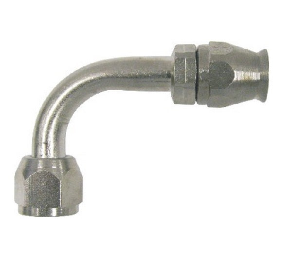 Vintage Air VA36442-VUR Proline S/S Fitting, -6 90 Degree With 134A Service Port