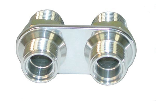 Vintage Air VA382000-MBA A/C & Heater 2-Way Polished Bulkhead (-6 & -10 Male O-Ring)