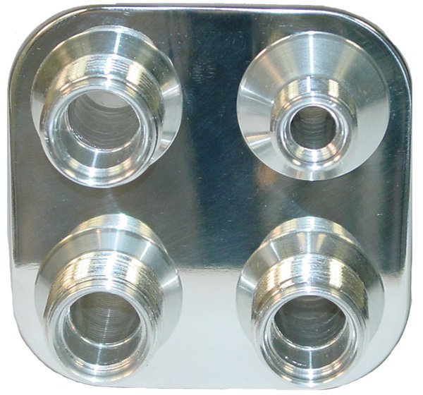 Vintage Air VA384600-MBA A/C & Heater 4-Way Inline Polished Bulkhead (-6 & -10 Male O-Ring)