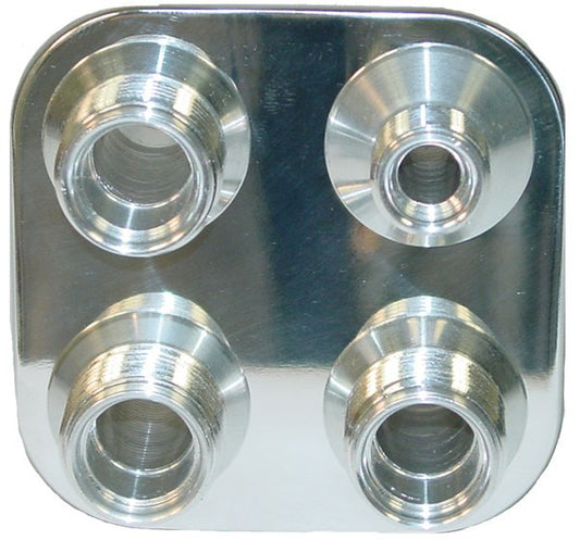 Vintage Air VA384600-MBA A/C & Heater 4-Way Inline Polished Bulkhead (-6 & -10 Male O-Ring)