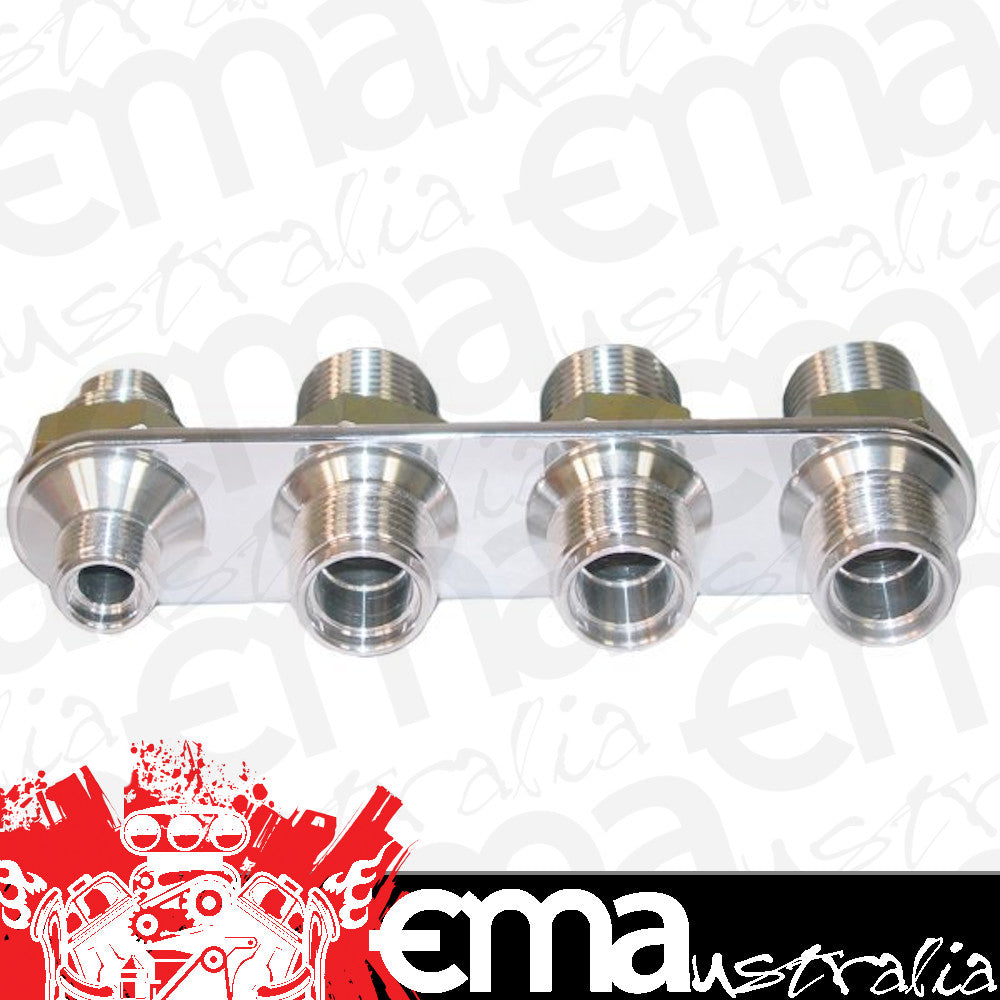 Vintage Air VA386600-MBA A/C & Heater 4-Way Diamond Polished Bulkhead (-6 & -10 Male O-Ring)