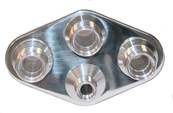 Vintage Air VA388600-MBA 4 Way Diamond Bulkhead - Polished