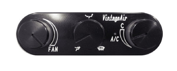Vintage Air VA491223-RUA Streamline Gen II 4 Knob Panel Black Aluminium In-Dash