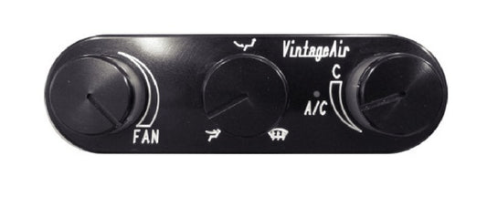 Vintage Air VA491223-RUA Streamline Gen II 4 Knob Panel Black Aluminium In-Dash
