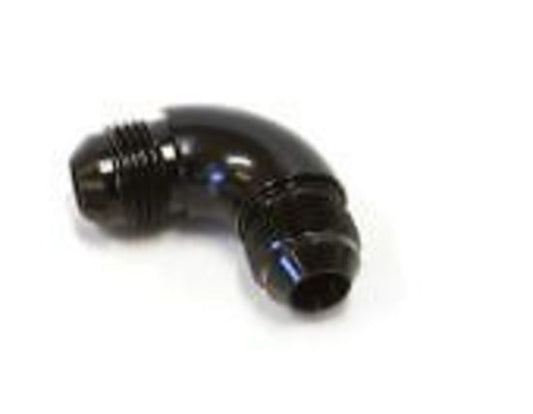 Aeroflow AF522-10-06BLK 90 Deg 3/8" to -10AN Full Flowblack No Restriction In Bend