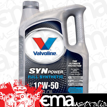 Valvoline VAL116550 Synpower Full Synthetic Engine Oil 10w/50 5 Litre Bottle